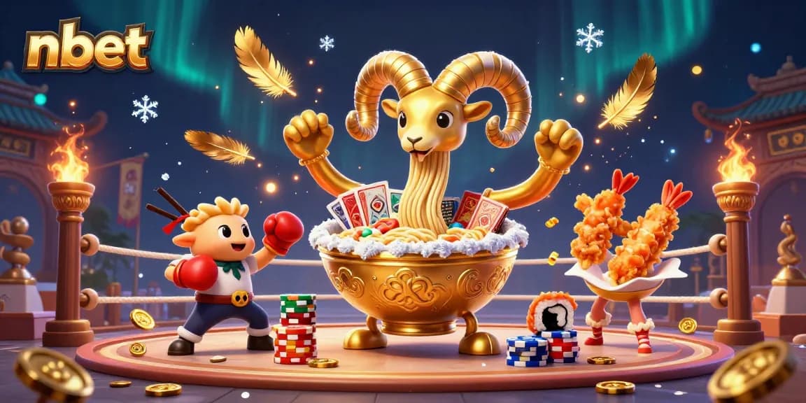 Join the nbet casino fun as the ramen bowl and friends deal cards and stack chips!