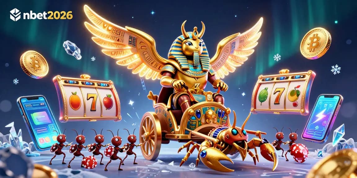 Engage in thrilling gameplay with nbet2026 and a colossal golden scarab beetle in a dynamic casino scene