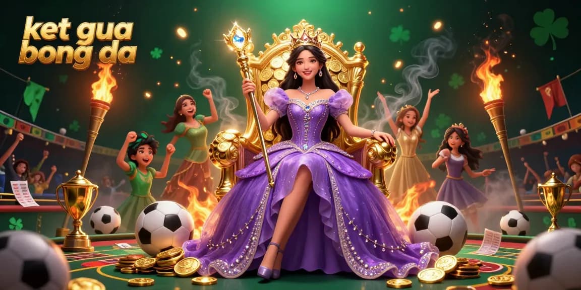 Experience the excitement of ket qua bong da with this vibrant illustration showcasing a regal sports betting theme.