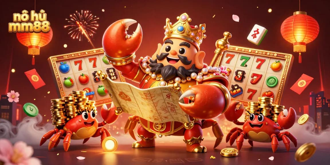 Spin the reels and win big with nổ hũ mm88's vibrant casino adventure, featuring various golden elements and intricate characters.