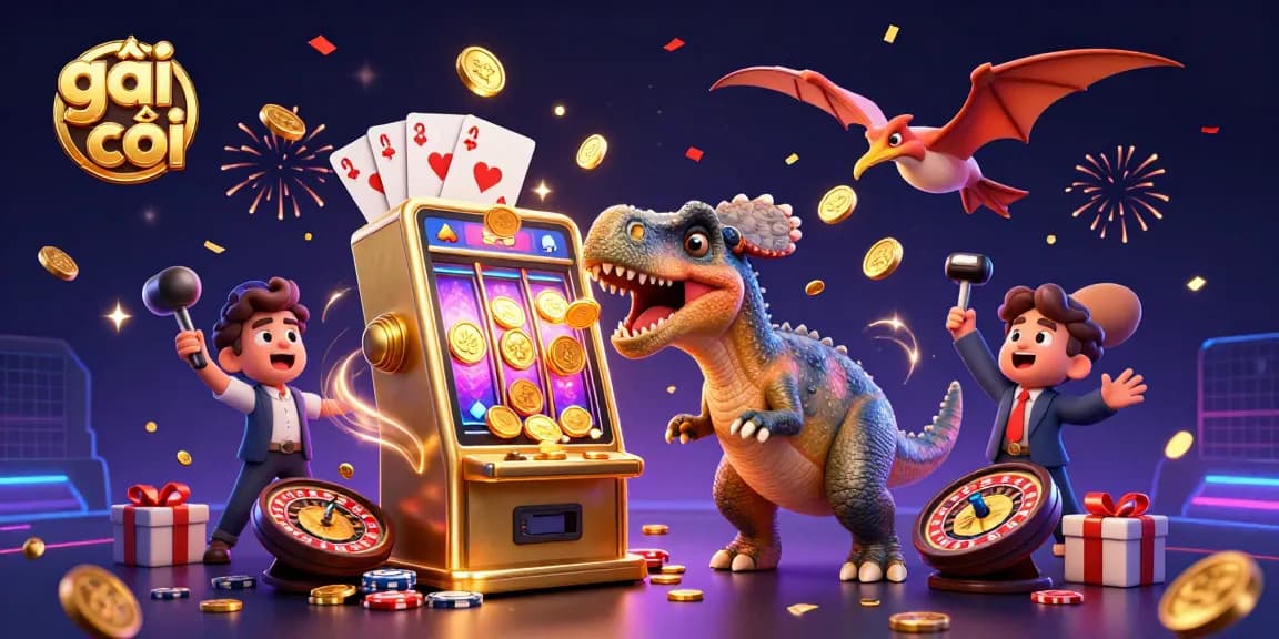 Catch the excitement of girls' gambling adventures with golden coins raining from the slot machine.