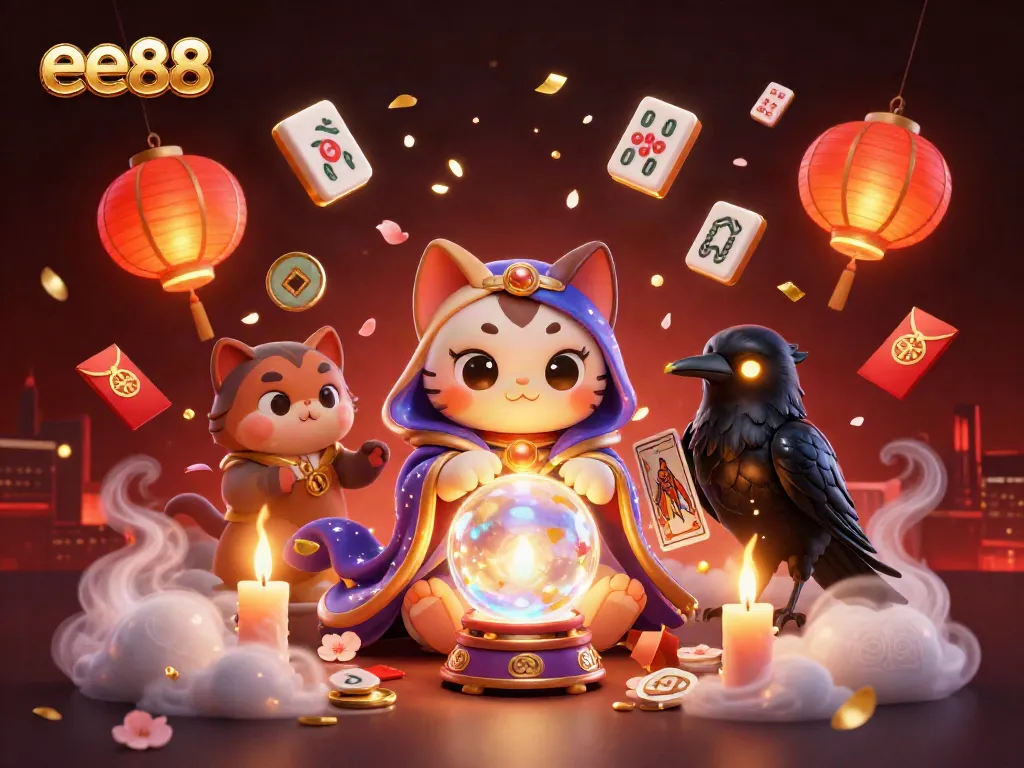 Experience thrilling games with EE88’s vibrant casino illustration featuring stunning characters and dynamic elements.