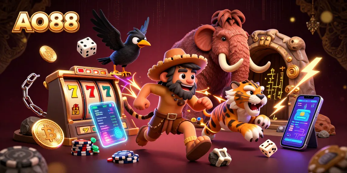 AO88 brings the excitement of a prehistoric casino with dazzling slot reels and digital currency.