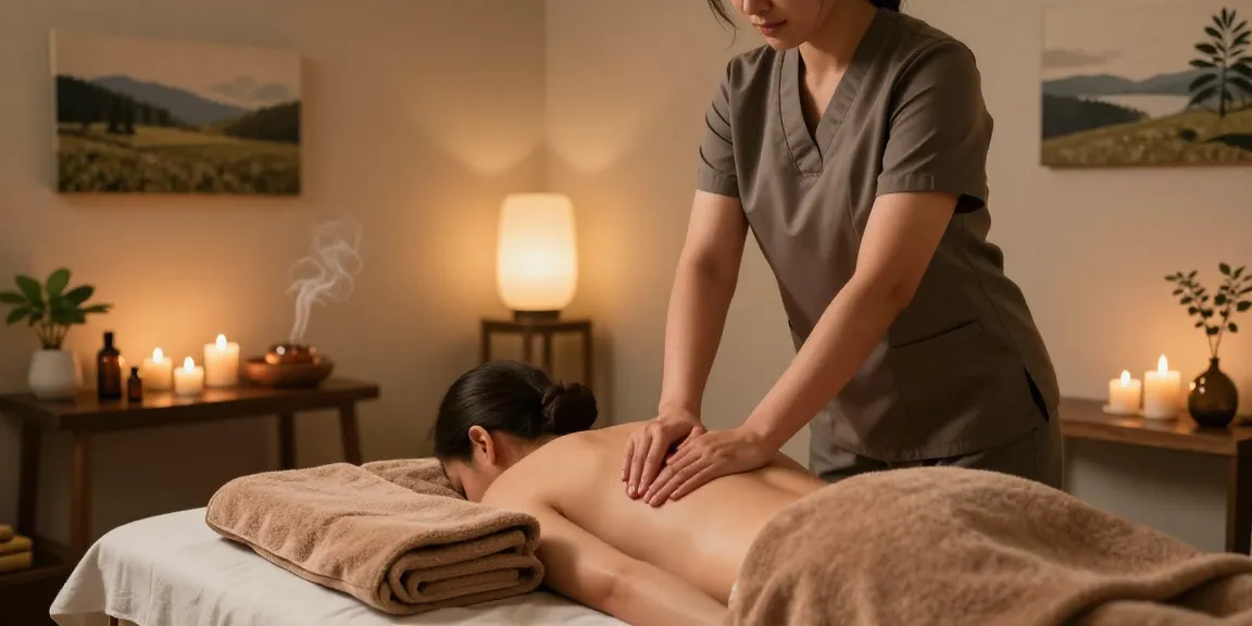 중랑구출장마사지 therapy session in a tranquil setting, featuring soothing atmosphere and professional care.
