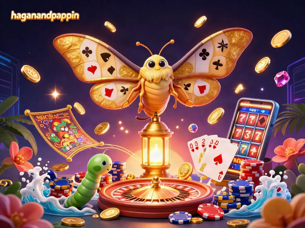 Spin the reels and win big with haganandpappin's vibrant casino illustration featuring luck and luxury.