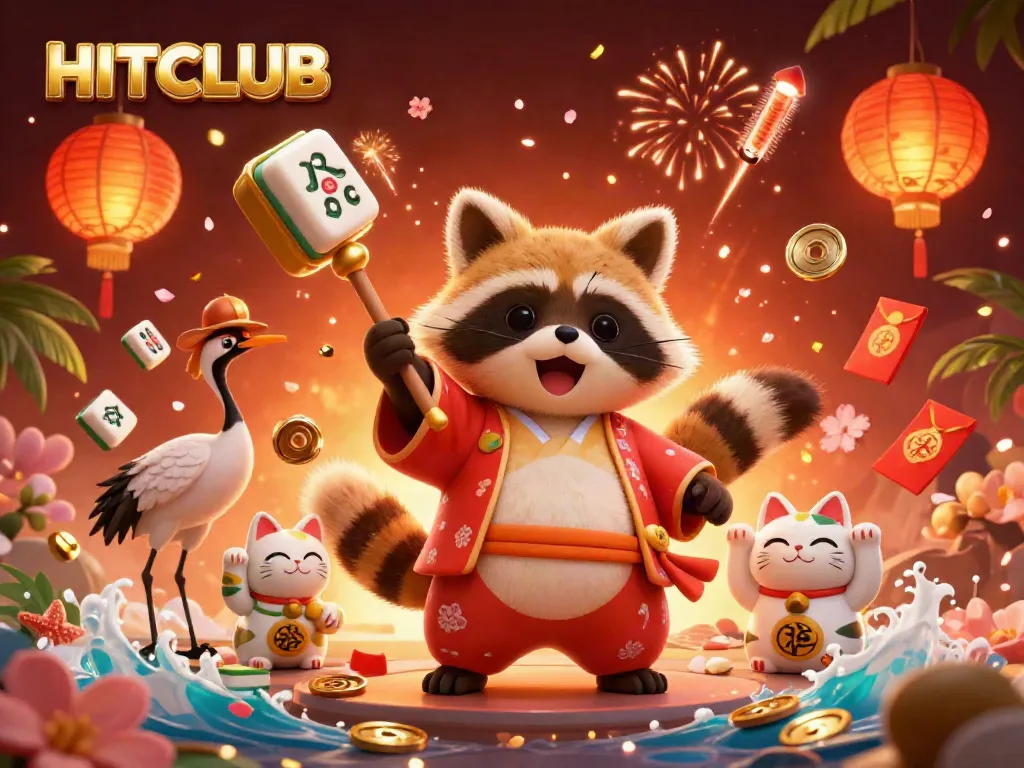 Experience big wins at HITCLUB with vibrant 3D characters and festive gaming elements.