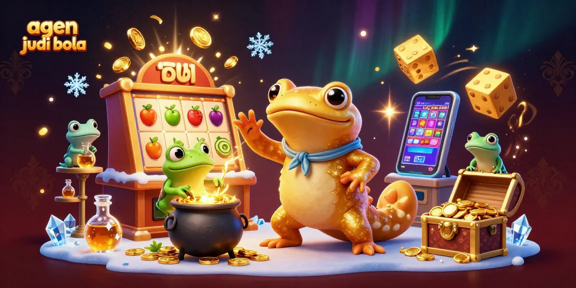 Experience thrilling betting action with agen judi bola in a rich 3D casino scene.
