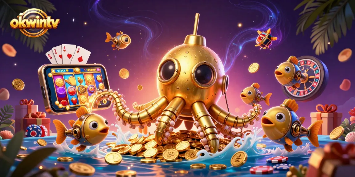 Engage with thrilling slot games on okwintv as the kraken submarine surfaces from golden coins.