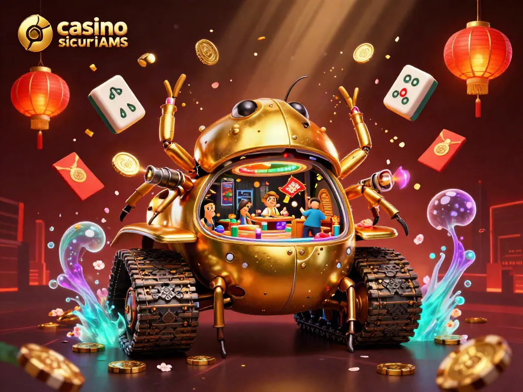 Gioca in modo sicuro nei casino sicuri non AAMS con un design vivace e festoso di elementi di gioco.