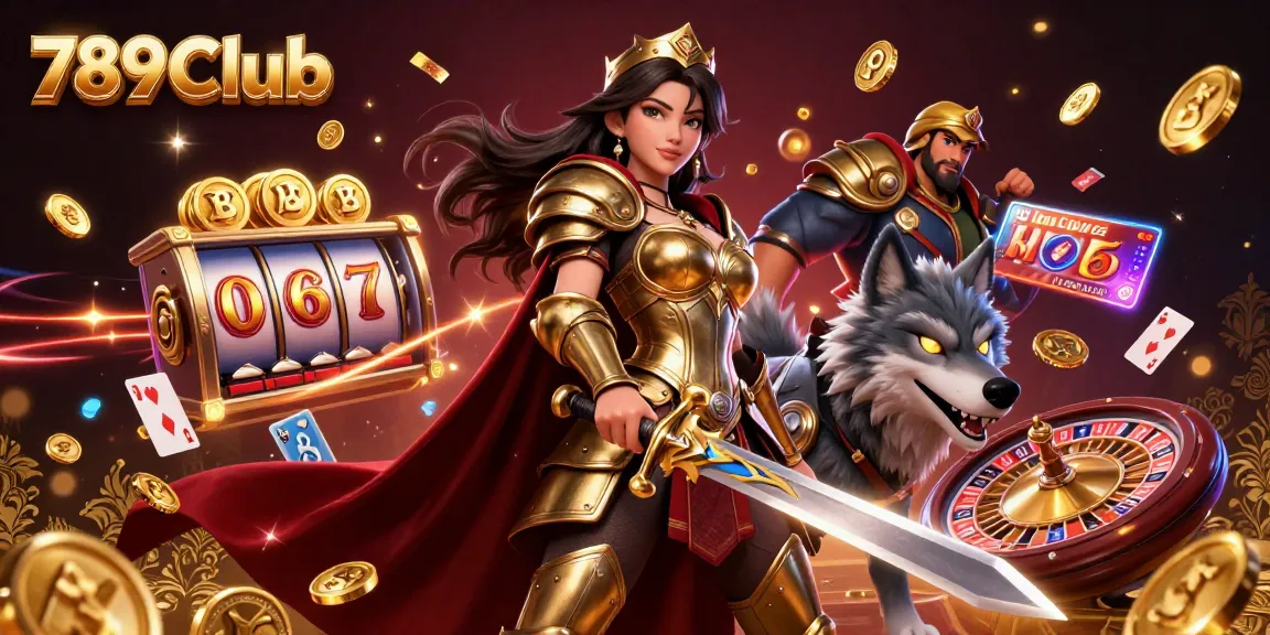 Engage with 789Club's stunning 3D illustration showcasing epic gaming with vibrant casino elements.