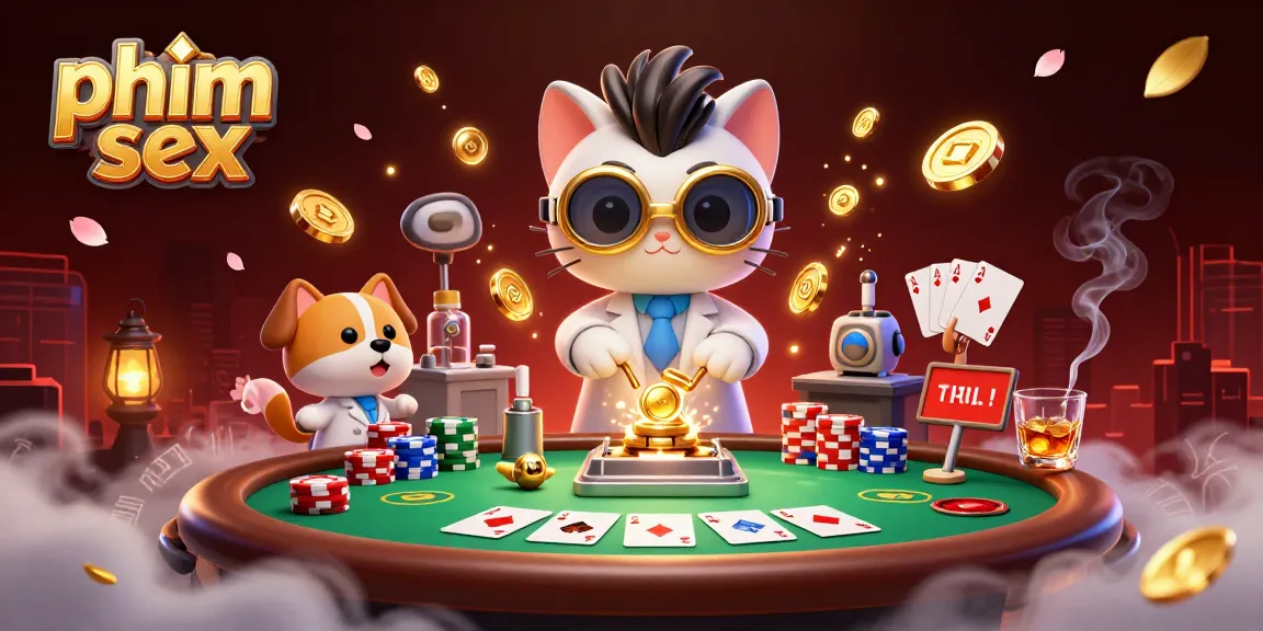 Engage in thrilling action with our phim sex themed poker scene featuring vibrant characters and casino elements.