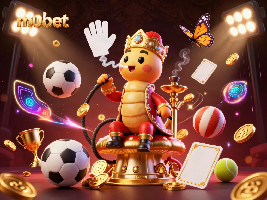 Experience exhilarating gameplay with Mubet’s vibrant casino offerings in a captivating 3D illustrated scene.