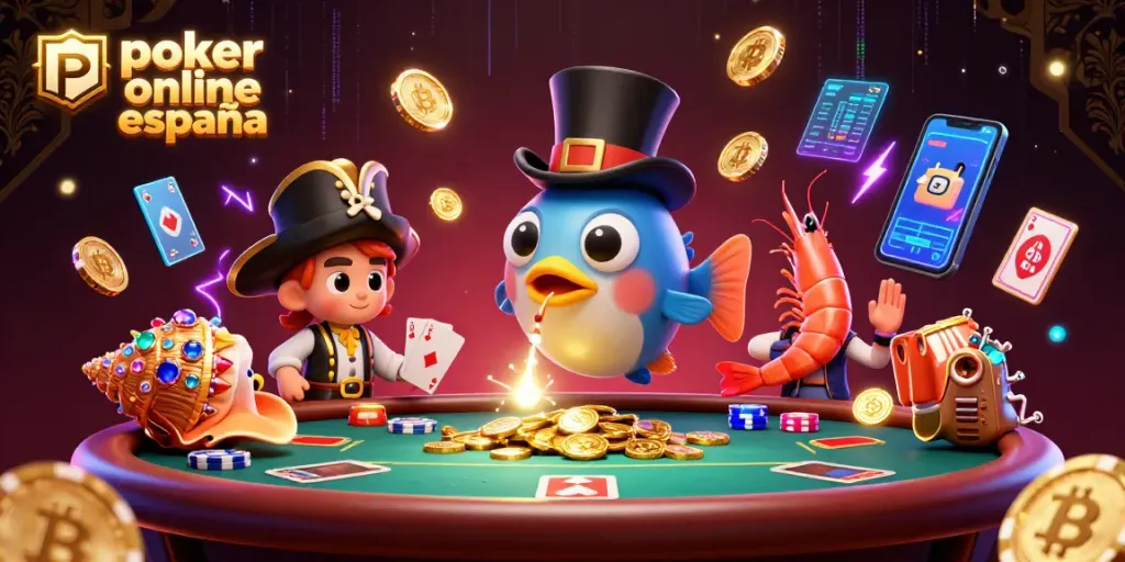 Juega al póker online España y atrapa monedas doradas con emocionantes manos.