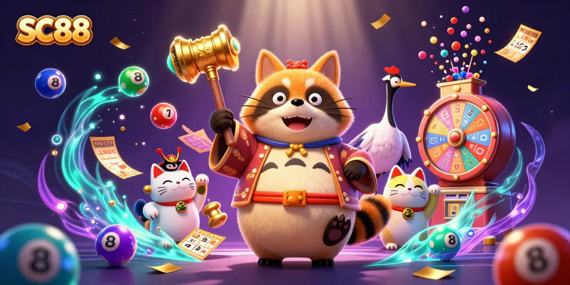 Engage with SC88’s vibrant gaming scene featuring cheerful characters and festive elements