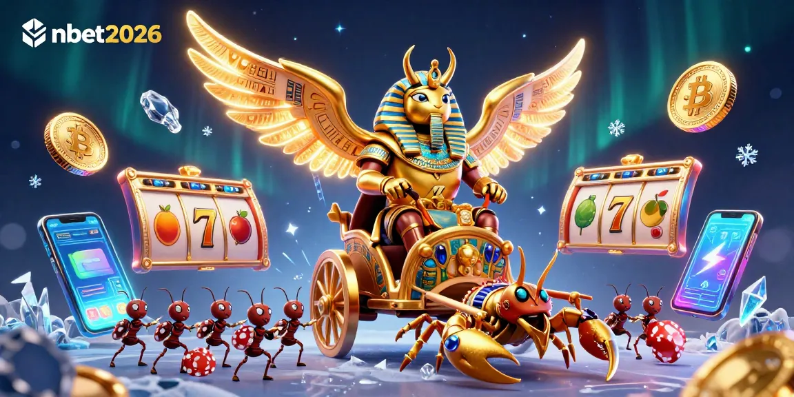 Engage in thrilling gameplay with nbet2026 and a colossal golden scarab beetle in a dynamic casino scene