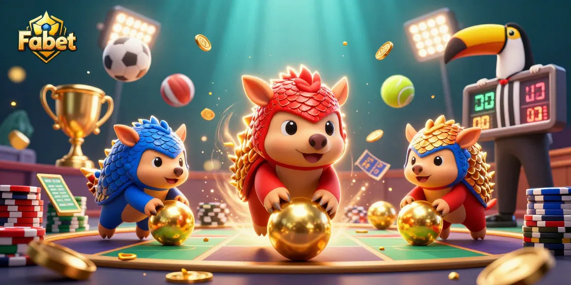 Fabet's lively gambling scene showcases rival pangolins and sports elements, enriching the gaming experience.