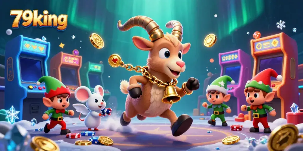 Experience the thrilling games at 79king with vibrant characters in an electrifying casino scene.