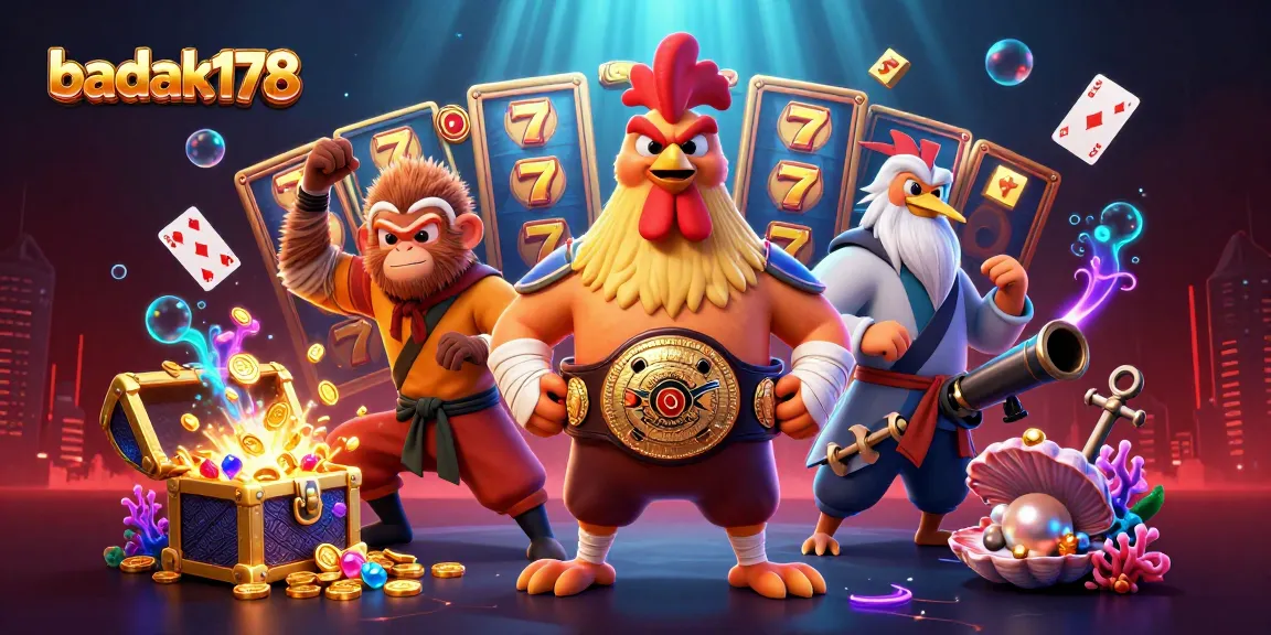 Experience excitement with badak178 as vibrant casino characters collide in an epic gaming adventure.