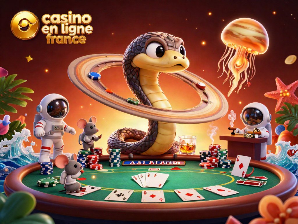 Les astronautes parient autour du serpent planétaire dans un casino en ligne France