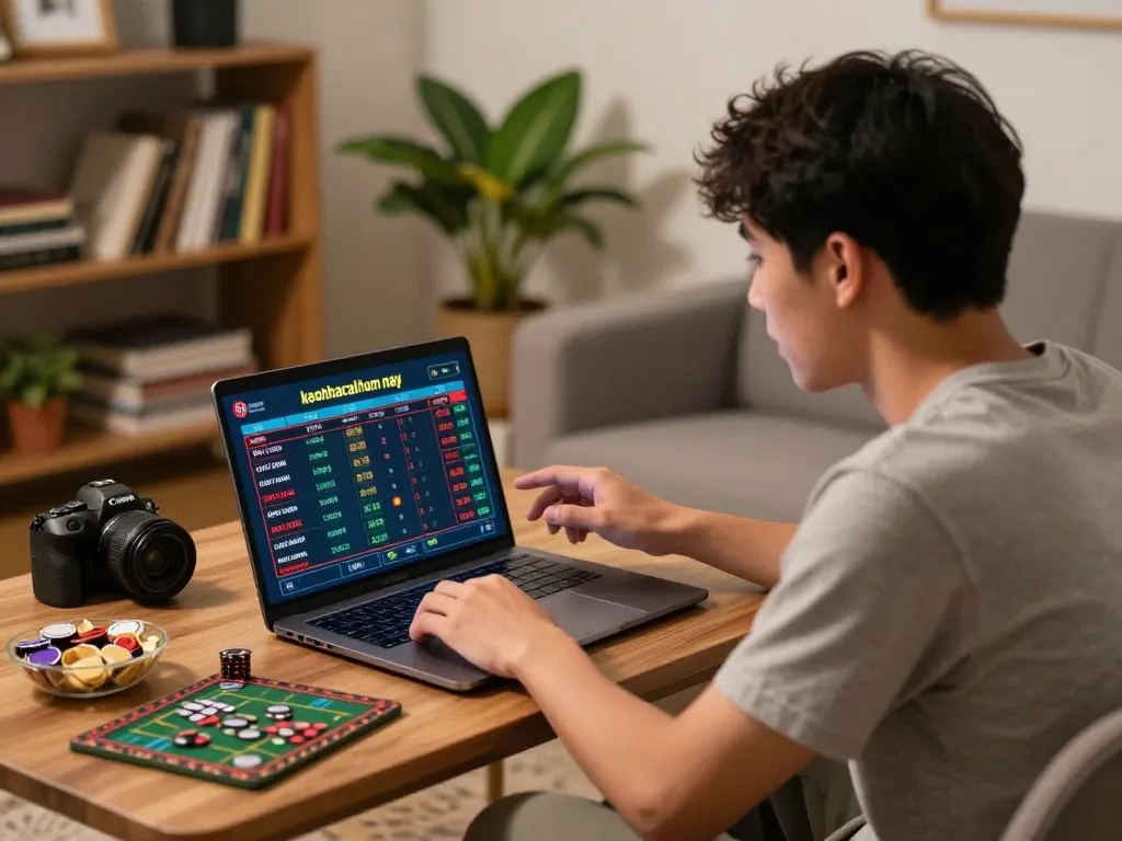 Engaging in sports betting at home with real-time odds from keo nha cai hom nay, creating an exciting gambling atmosphere.