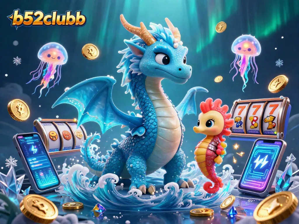 Engage in thrilling gaming at b52clubb, with dynamic slot reels and colorful characters.
