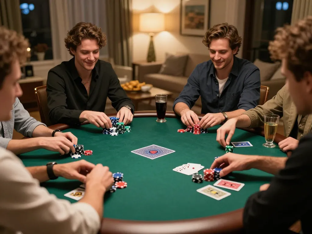 The best online casinos in Canada feature engaging poker nights with friends, showcasing strategic play and camaraderie.
