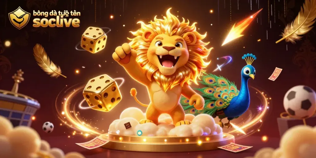 Experience thrilling bóng đá trực tuyến socolive with engaging visuals in a dynamic 3D illustration.