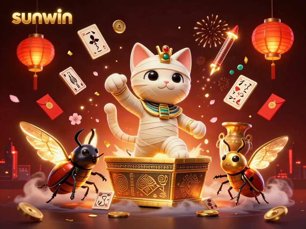 Experience thrilling excitement with sunwin's Egyptian-themed casino adventure.
