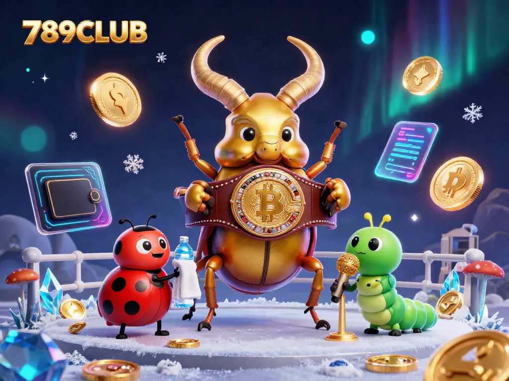 Experience thrilling gameplay with 789CLUB as a golden stag beetle takes center in a dynamic casino scene.