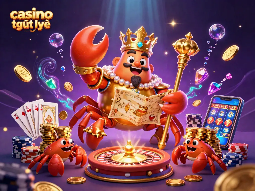 Giải trí tại casino trực tuyến với vua cua vàng và các bạn đồng hành đầy vàng và ngọc.