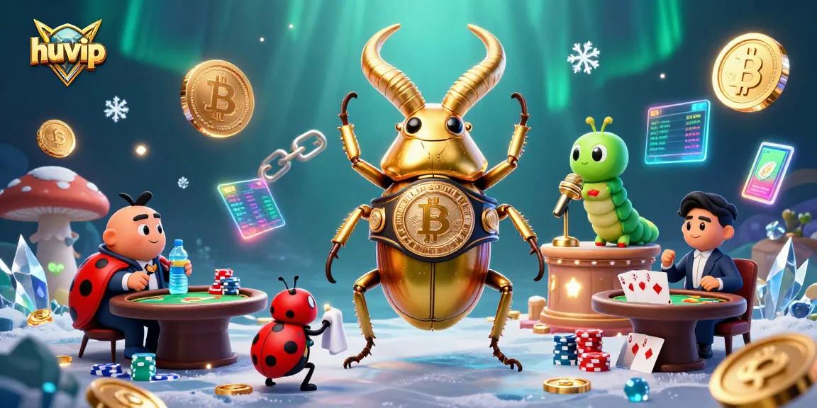 Win big with huvip in an engaging 3D scene of spirited poker action filled with vibrant characters.