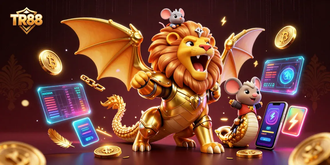 TR88 players engage with thrilling jackpots in a vibrant 3D casino world filled with excitement.