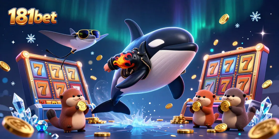Experience thrilling gaming with 181bet, featuring an engaging 3D casino scene with colorful slot elements.