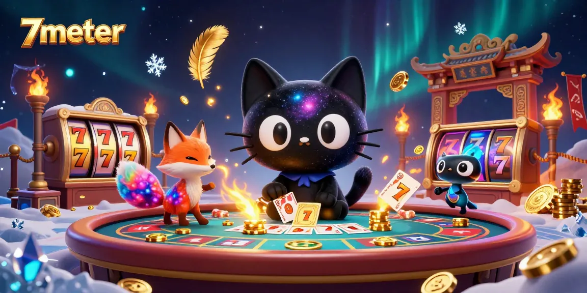 Experience winning strategies at 7meter with an ultra-detailed illustration of cosmic casino gameplay.