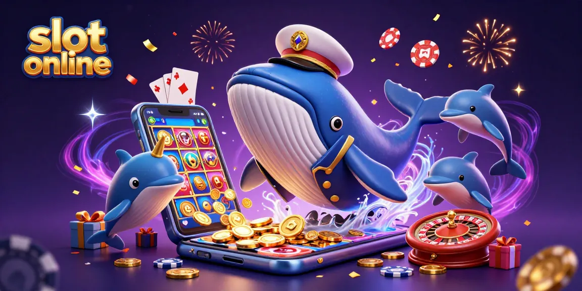 Experience thrilling slot online action with this whimsical whale, narwhal, and dolphin casino scene.