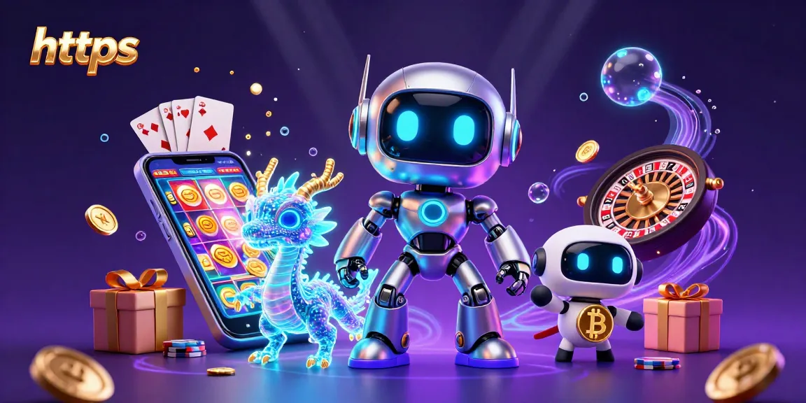 Engage in thrilling gaming with the https online casino, showcasing colorful slot games and unique crypto elements.