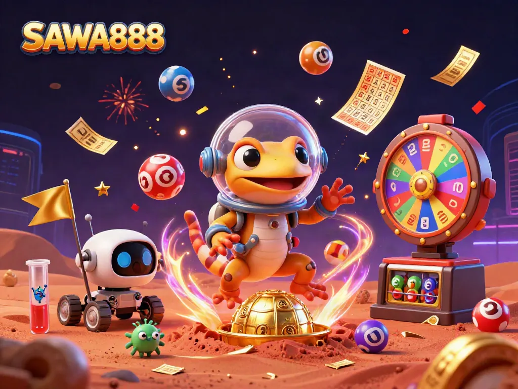 Engage with SAWA888's thrilling wins in this dynamic casino scene filled with joyful energy.