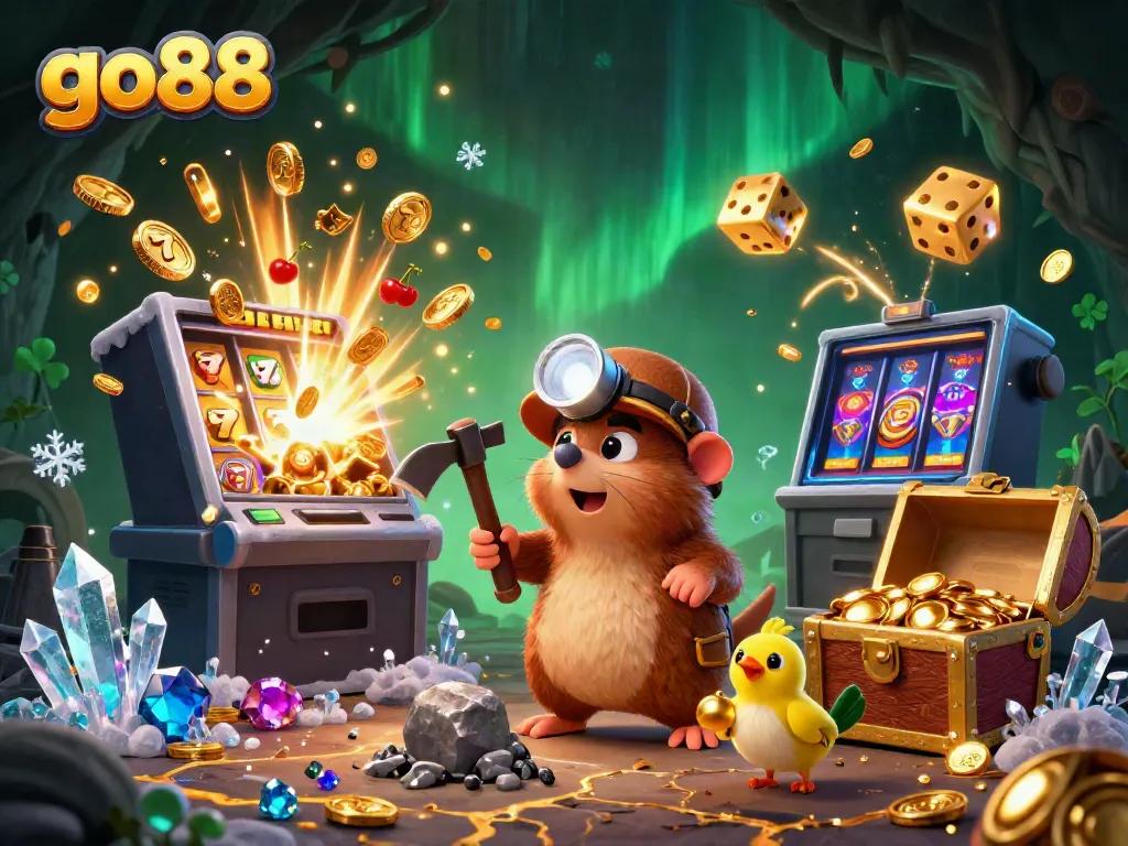 Experience the excitement of go88 with vibrant games and treasure in this engaging casino scene.