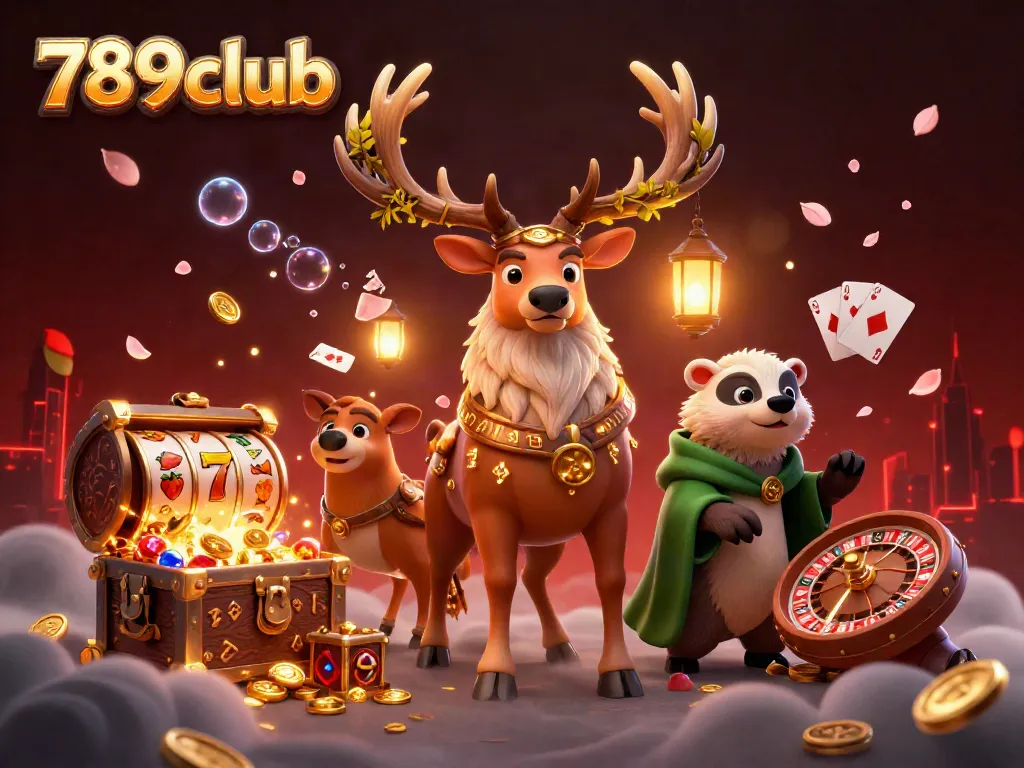 Experience the vibrant atmosphere of 789club with a magical 3D casino scene featuring enchanting characters and slot elements.