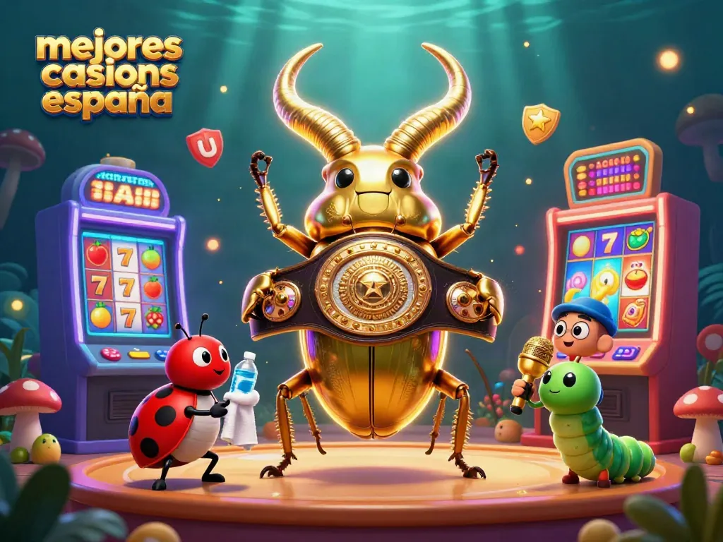 Explora los mejores casinos online España con una imagen vibrante de acción de póker y tragamonedas.