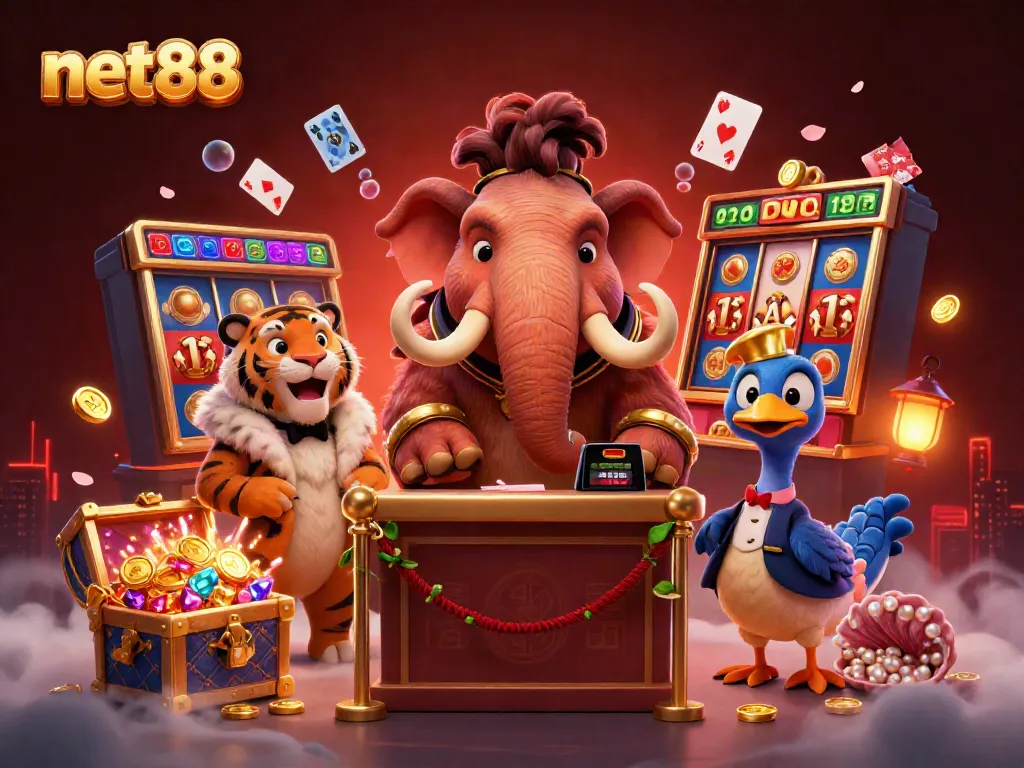 Experience thrilling action with net88, as the casino bouncer greets VIP guests in a dynamic gaming scene.