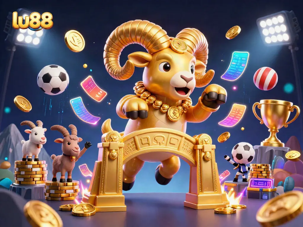 Experience thrilling luck with the lu88 golden ram amidst dynamic sports elements and vibrant casino excitement.