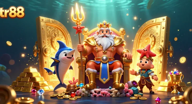 Win big with tr88 in an underwater casino scene bursting with treasures and excitement.