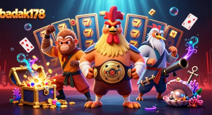 Experience excitement with badak178 as vibrant casino characters collide in an epic gaming adventure.